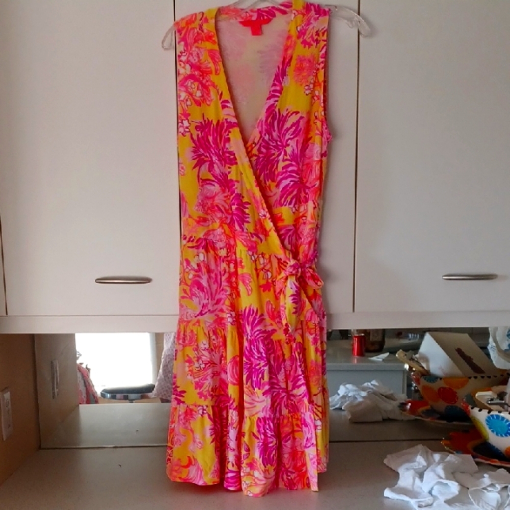 Lilly Pulitzer Pink and Yellow Floral Top